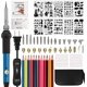thumbnail image 1 of Wood Burning Kit, Wood Burning Tool With Adjustable Temperature 200~450c, Professional Pyrography Pen Compatible Embossing Carving Soldering Diy Chris, 1 of 4