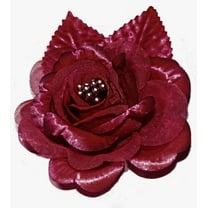 12 Silk Roses Wedding Favor Flower Corsage  - Burgundy