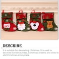 thumbnail image 2 of Bolsas de Navidad con estampado de copos de nieve, embalaje de regalo, calcetines de Papá Noel, bolsa de regalo, colgante de Navidad para fiesta Kits de decoración para fiestas Muñeco de nieve Cateissary HA069609-02, 2 of 6