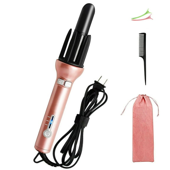 VIEROLA Curling Iron for Women, 1 Inch Curling Iron for Medium & Long Hair, Curling Wand with Large Ceramic Barrel, Dual Voltage Rose Gold Electric Curlers
