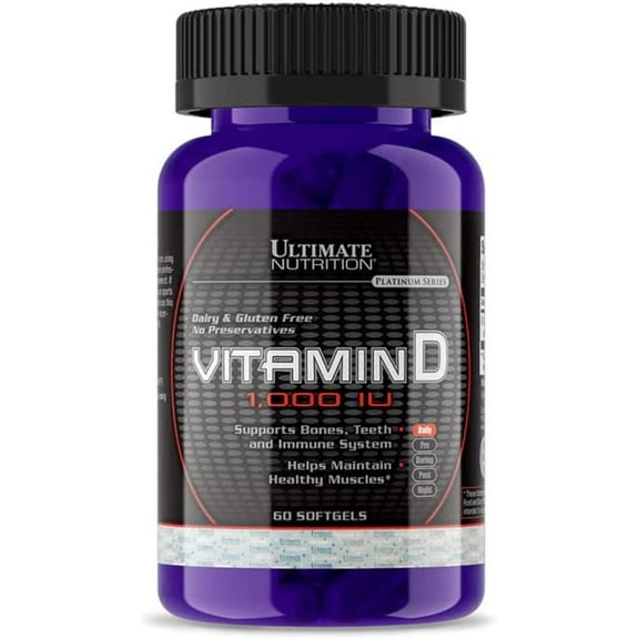 Ultimate Nutrition Vitamin D Helps to Strong Bones and Teeth,60 Softgels