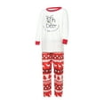 thumbnail image 3 of Diconna Christmas Family Pajamas Set Letter Deer Print Tops Trousers Romper, 3 of 10