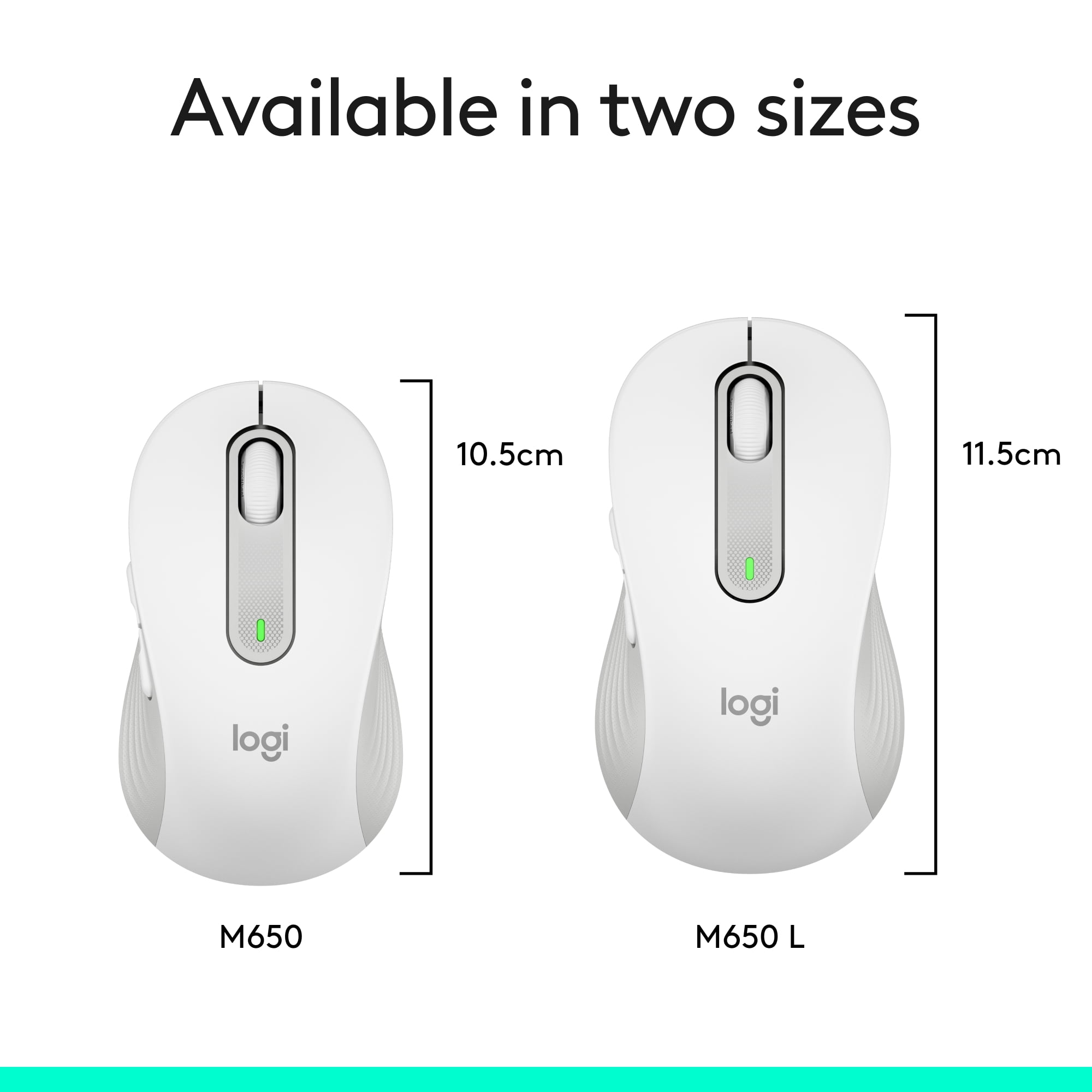 Logitech Signature M650 Wireless Mouse - For Small to Medium Sized Hands, 2-Year Battery, Silent Clicks, Customizable Side Buttons, Bluetooth, for PC/Mac/Multi-Device/Chromebook
