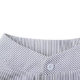 thumbnail image 3 of Paiwinds Men's Striped Base Shirt, Semi-Open Stand Collar Button Front with Nylon-Spandex Blend, Loose Fit for Casual & Outdoor Wear, Hand Wash, 3 of 6
