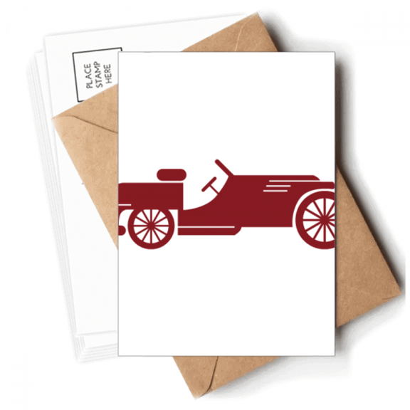 Red Geometric Classic Cars Outline Postcards Envelopes Blank Note Cards Mailing