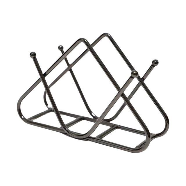 Matsuzay Soporte de papel de hierro para el hogar, comedor, cafetería, cocina, dormitorio, toallitas de baño, soporte de almacenamiento, Almacenamiento y organización del hogar Negro