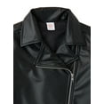 thumbnail image 2 of Wonder Nation Girls Long Sleeve Faux Leather Moto Jacket, Sizes 4-18 & Plus, 2 of 14