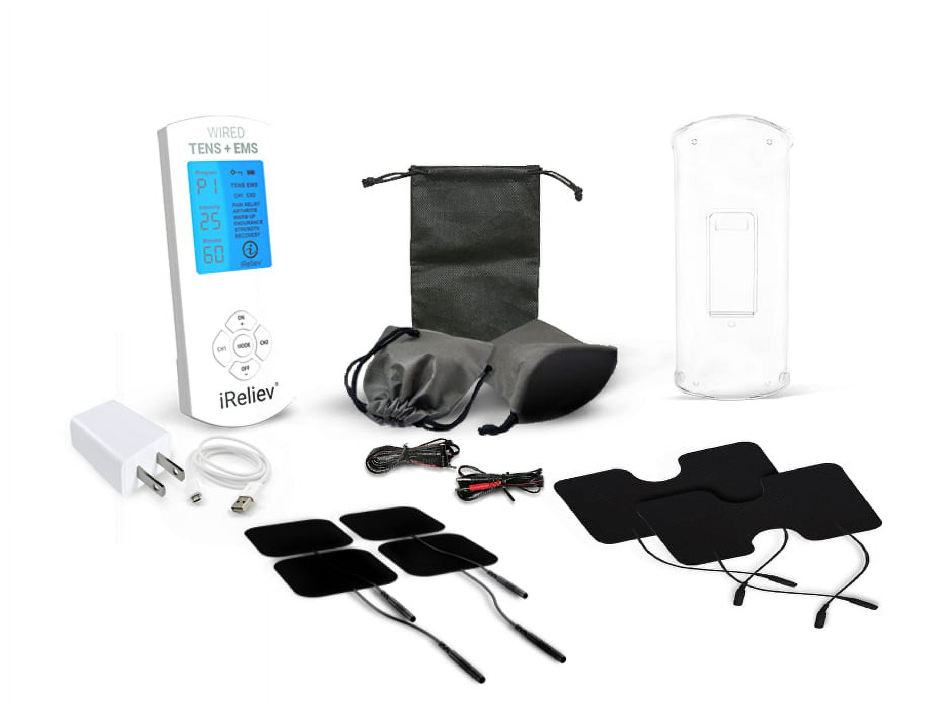  iReliev TOP-Best TENS Massager Unit Bundle for Pain Relief! The  Bundle Has a 30 Day Money Back Guarantee : Health & Household