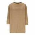 thumbnail image 4 of Diufon Womens Tops 3/4 Sleeve Dressy Casual Soft Crewneck Shirts Fall Winter Solid Color Basic Loose Tops, 4 of 6