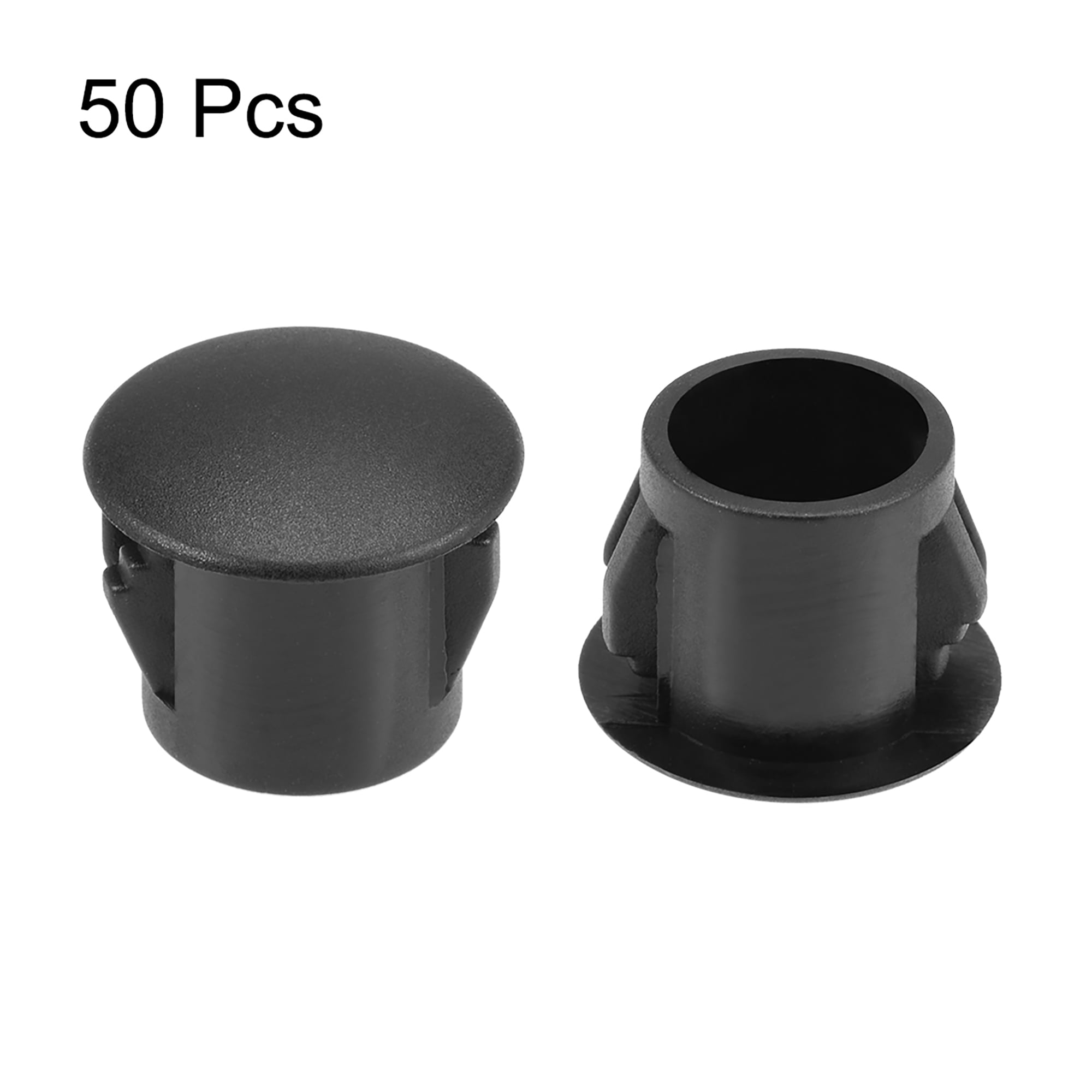 7/16 Hole Plugs for 1/8-3/8" thick panels Flat Head Black Push In 