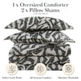 thumbnail image 2 of Southshore Fine Living, Inc. Queen Sized Comforter Bedding Set, Fits Full & Queen Beds, Slate Khari, 2 of 9