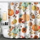 thumbnail image 1 of Cortina de ducha con diseño de hojas de arce y acuarela floral otoñal para baño, estilo bohemio, otoño, Acción de Gracias, calabaza, decoración para bañera, tela impermeable, 1 of 6