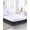 Gray, variant on Ocean Waves Bed Skirt Queen Size 16 Inch Drop, Abstract Spray Beach Adjustable Elastic Dust Ruffles Bedskirt for Queen Bed Wrap Around Pleated Mattress Frame Cover