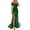 A-Green203, variant on XUELUO Womens Dresses Off Shoulder Short Sleeves Sequined High Slit Floor Length Dress Evening & Wedding Guest Formal Dress