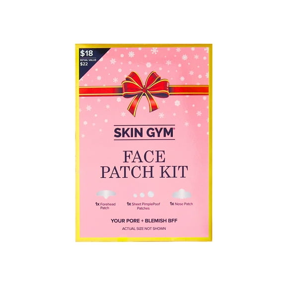 Skin Gym Multi Blemish Holiday Skin Care Kit with Hydrocolloid Forehead, Blemish (24 Count), and Blackhead Nose Patches