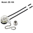 thumbnail image 2 of Uxcell Pull Chain Switch on-off ZE-109 for Ceiling Fan Lamp Light  Silver, 2 of 6
