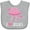 AC-Heather Grey, variant on Inktastic Jellyfish Pink Ocean Creature Girls Baby Bib