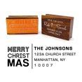 thumbnail image 1 of Custom Return Address Holiday Stamp Personalized Merry Christmas Self Inking Stamper Gift Idea, 1 of 1