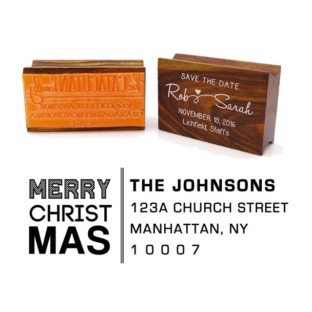 Custom Return Address Holiday Stamp Personalized Merry Christmas Self Inking Stamper Gift Idea