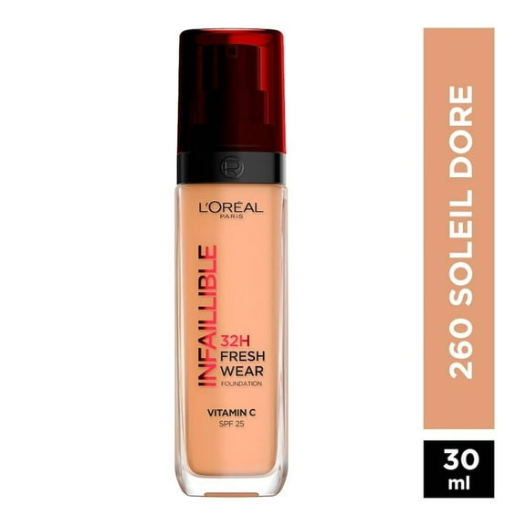 Base de maquillaje L'Oréal Infallible 32h fresh wear 260 golden 30 ml
