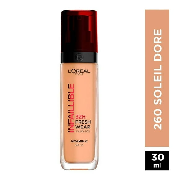 Base de maquillaje L'Oréal Infallible 32h fresh wear 260 golden 30 ml