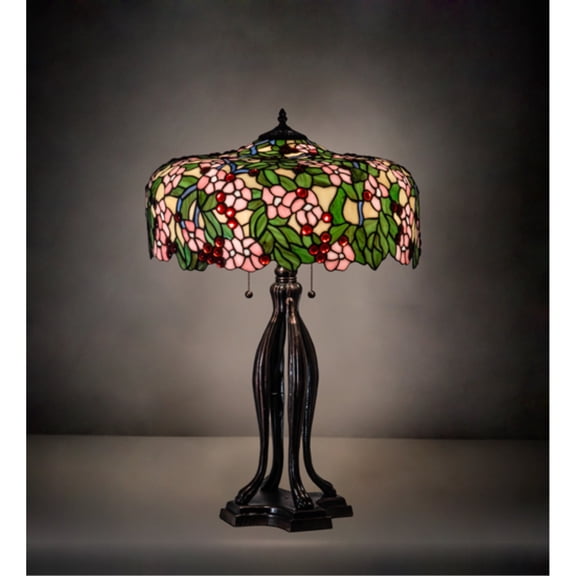 30" High Tiffany Cherry Blossom Table Lamp