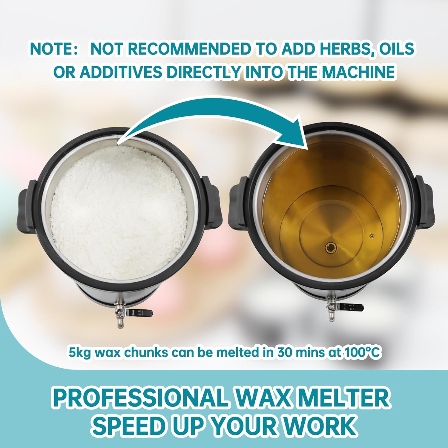 TOAUTO 10 Qt Stainless Steel Digital Wax Melter for Adult Candle Making Kit