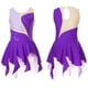thumbnail image 3 of Traje de patinaje sobre hielo para niñas con brillantes diamantes de imitación, maillot de ballet, vestido de baile lírico con dobladillo irregular, vestido de tutú y leotardo, 3 of 5