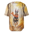 thumbnail image 2 of Welcome Fall Doberman Pinscher Strolling Through the Autumn Maple Forest All Over Print 3D Baseball Shirt Doberman Dog Lover Gifts Softball Sport - 12012, 2 of 6