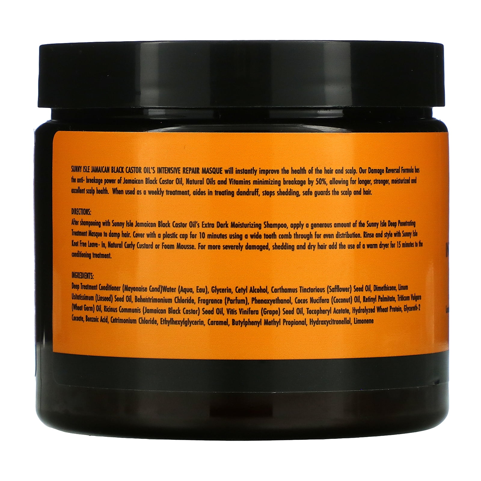 Sunny Isle, Jamaican Black Castor Oil, Intensive Repair Masque, 16 fl oz Pack of 2
