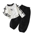 thumbnail image 3 of Lumosvexa Girls Fall Outfit Sets, Long Sleeve Sweatshirt and Jogger Cargo Pants Casual Comfort Active Clothes 2 Piece Black 4t, 3 of 6