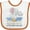 White and Orange, variant on Inktastic My Grandma Loves Me to the Moon and Back Elephant Family Boys or Girls Baby Bib