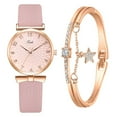 thumbnail image 2 of Pulseras para mujer, regalos para mujer, relojes para mujer, conjunto de pulseras con flores, reloj de pulsera para mujer, reloj casual de cuero de cuarzo para mujer, 2 of 2
