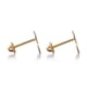 thumbnail image 4 of Aretes de oro 14k GIALLO Broquel Sello de Arlequin Oro amarillo mate y oro blanco brillante, 4 of 4