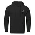 thumbnail image 5 of Mens Hoodie Pullover Cross Graphic Hooded Jesus Inspirational Religious Faith Oversized Sweatshirt for Men,Black,XL, 5 of 5