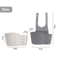thumbnail image 2 of SUWU Kitchen Hanging Sponge Holder, Adjustable Sink Caddy Organizer Liquid Drainer Brush Rack ​for Scrubber Dish Brush, 2 of 5