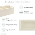 thumbnail image 6 of Voltaire 60" x 32" Right-Hand Drain Alcove Bathtub with Apron in Bisque, 6 of 11