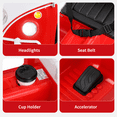 thumbnail image 3 of TLSUNNY 6V Licensed VW Bus Ride On Toys, Battery Powered Vehicle, 2-Speed Drive, Soft Start, Seat Belt, Cup Holder, Music, Foot Pedal Control, Red, 3 of 9