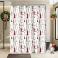 thumbnail image 4 of Christmas Shower Curtain, Colorful Christmas Tree Shower Curtains for Bathroom Decor, Red Green Winter Holiday Shower Curtain, Merry Christmas Xmas Pine Fabric Cloth Bath Curtain, 72 x 72 Inch, 4 of 6