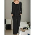 thumbnail image 3 of Womens 2 Piece Pajama Sets, Long Sleeve Tops with Comfy Pants, Ladies Pjs Sets with Pockets, 3 of 5