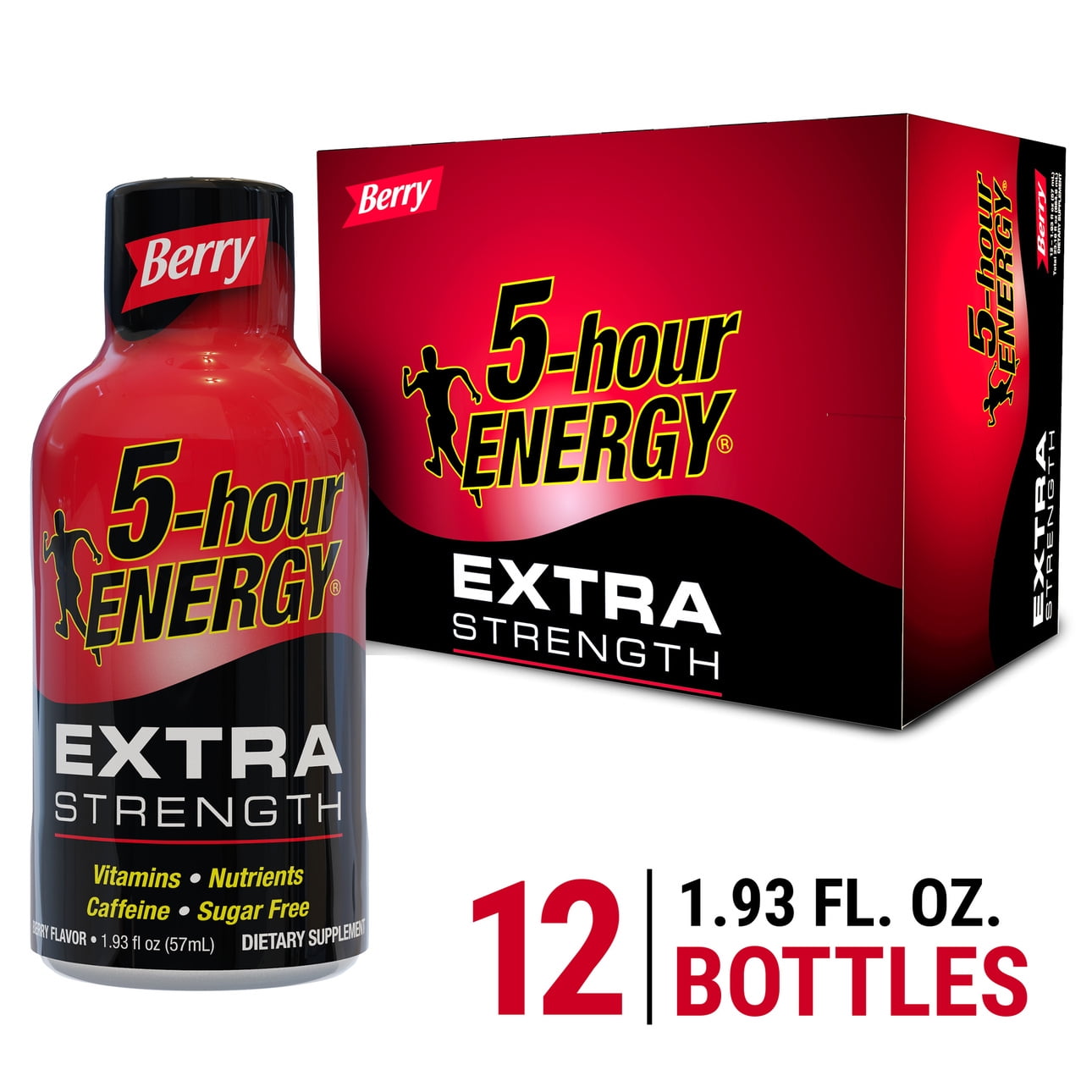 5-Hour Energy Shot, Extra Strength Berry, 1.93 oz, 12 Count