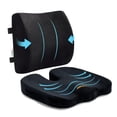 thumbnail image 1 of Cojín de asiento y almohada de apoyo lumbar SAIREIDER Black, 1 of 7