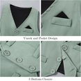thumbnail image 4 of ZOEREA Baby Boy Clothes Toddler Boy Outfits 4PCS Gentleman Dress Romper/Vest/Pants/Bow Tie Cotton Suit Sets, 4 of 12