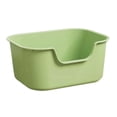 thumbnail image 4 of Open litter box, litter box, durable cat bed pan, splashproof, high-sided litter Green, 4 of 9