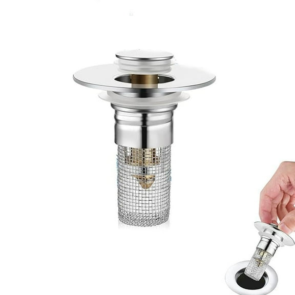Bathroom Sink Stopper Hair Catcher, Universal Drain Filter with Hair Strainer