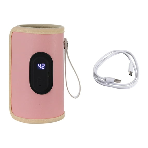 Digital Display Usb-Powered Bottle Insulation Cover And Warmer, 21-Level Temperature Control With Constant Warmth, Portable Thermostat For Outdoor Milk Warming