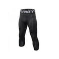 thumbnail image 1 of Men Compression Shorts 3/4 Cropped Pants Gym Clothes Base Layers Running Tights, 1 of 2