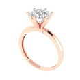 thumbnail image 2 of 2 ctw Solitaire Anniversary Ring for Women | Round Cut Moissanite | Hyperallergenic Solid 14K Rose Gold, 2 of 5