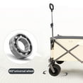 thumbnail image 6 of Al Fresco Collapsible Beach Wagon Cart Heavy Duty 225 lbs, Garden Wagon Cart with Big All-Terrain Wheels for Camping, White + Gray, 6 of 8