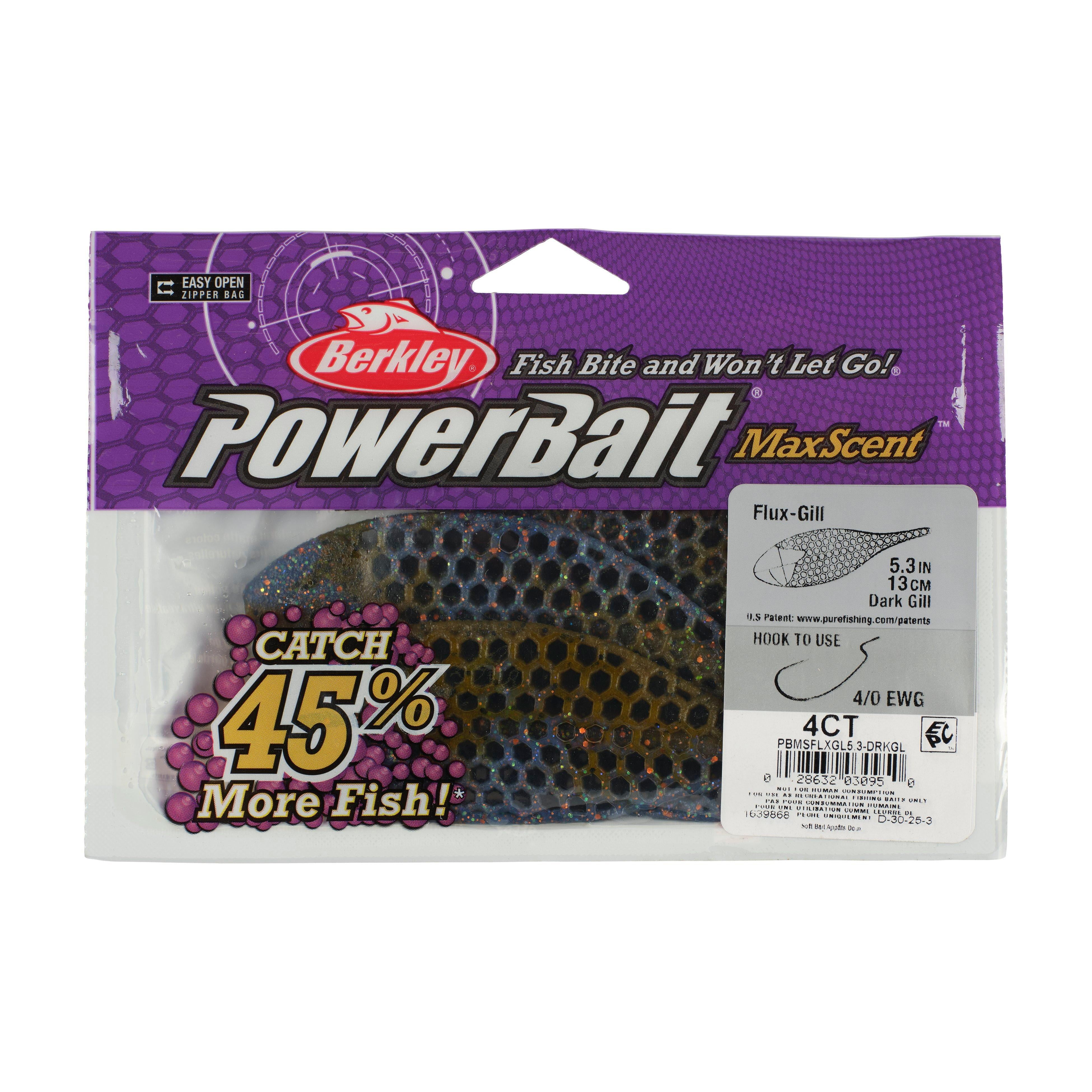 Berkley PowerBait® MaxScent Flux-Gill, 5.3 in, Dark Gill